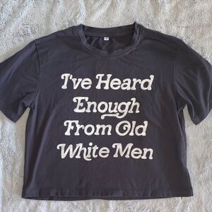 Grey Graphic Women’s Cropped T-Shirt